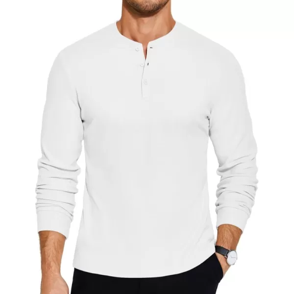 COOFANDY Men's Henley Shirts Long Sleeve Basic Pullover Shirt Lightweight Button T-Shirts