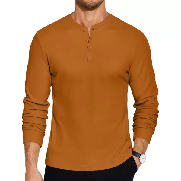 COOFANDY Men's Henley Shirts Long Sleeve Basic Pullover Shirt Lightweight Button T-Shirts