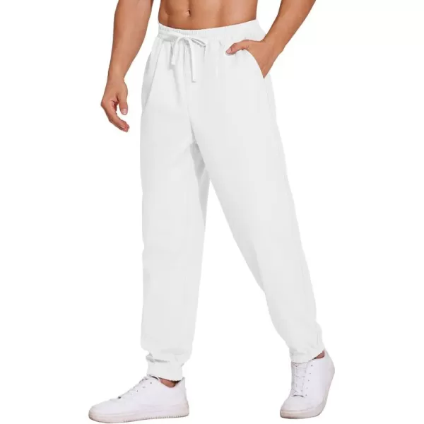 COOFANDY Men's Linen Casual Pants Lightweight Jogger Pants Elastic Waist Drawstring Yoga Beach Pants with Pockets
