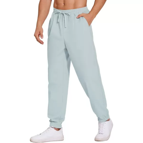 COOFANDY Men's Linen Casual Pants Lightweight Jogger Pants Elastic Waist Drawstring Yoga Beach Pants with Pockets