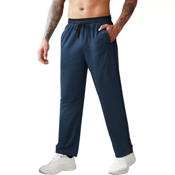 COOFANDY Mens Open Bottom Sweatpants Athletic Workout Pants Mesh Gym Pants for Runnning, Training,Casual