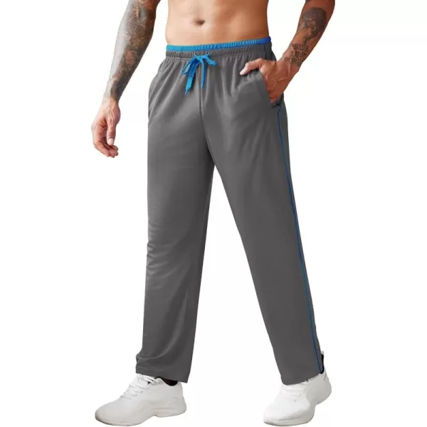 COOFANDY Mens Open Bottom Sweatpants Athletic Workout Pants Mesh Gym Pants for Runnning, Training,Casual