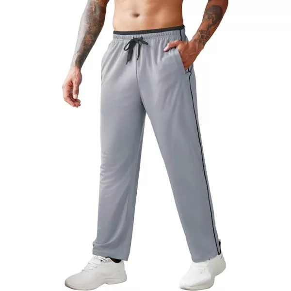 COOFANDY Mens Open Bottom Sweatpants Athletic Workout Pants Mesh Gym Pants for Runnning, Training,Casual