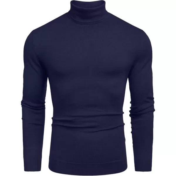 COOFANDY Men's Slim Fit Turtleneck Sweater Casual Basic Knitted Long Sleeve Pullover Sweater
