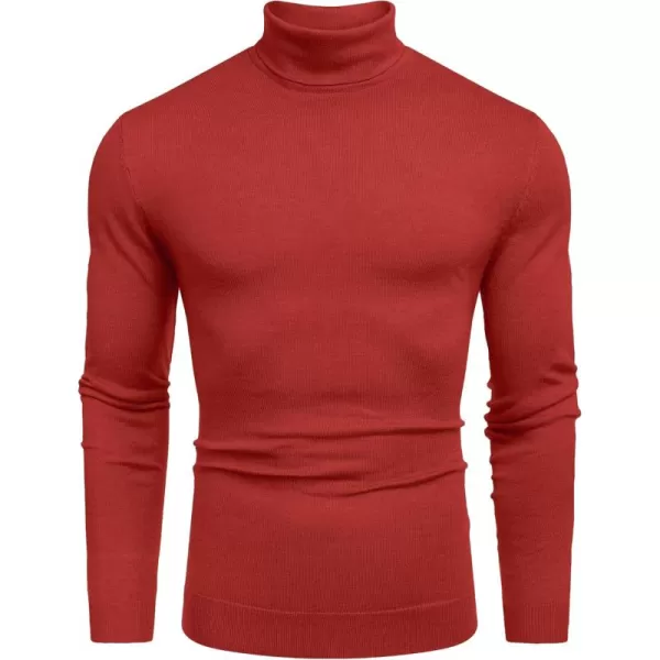 COOFANDY Men's Slim Fit Turtleneck Sweater Casual Basic Knitted Long Sleeve Pullover Sweater