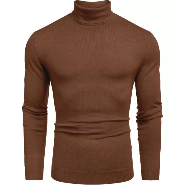 COOFANDY Men's Slim Fit Turtleneck Sweater Casual Basic Knitted Long Sleeve Pullover Sweater