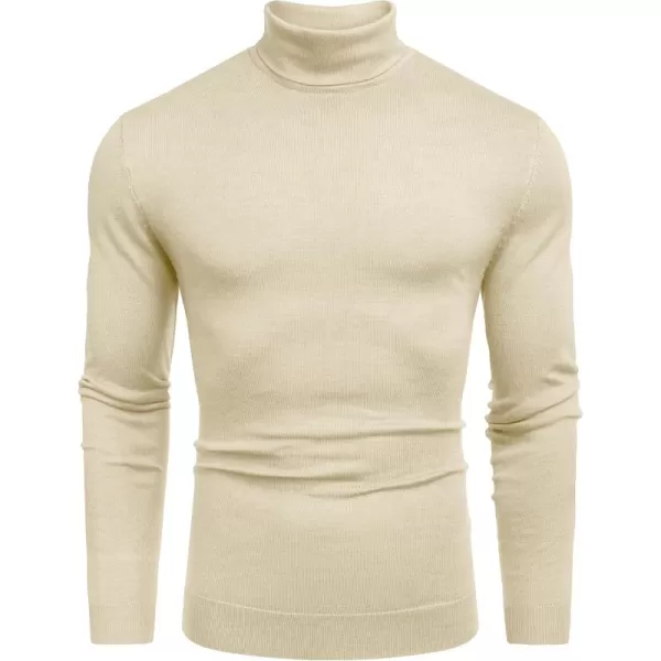 COOFANDY Men's Slim Fit Turtleneck Sweater Casual Basic Knitted Long Sleeve Pullover Sweater
