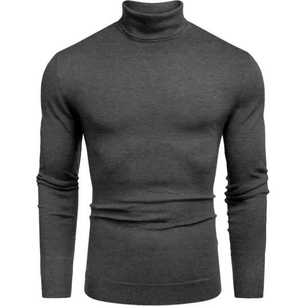 COOFANDY Men's Slim Fit Turtleneck Sweater Casual Basic Knitted Long Sleeve Pullover Sweater