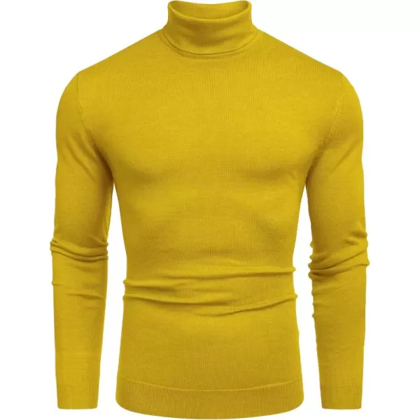 COOFANDY Men's Slim Fit Turtleneck Sweater Casual Basic Knitted Long Sleeve Pullover Sweater