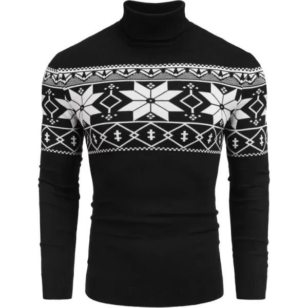 COOFANDY Men's Slim Fit Turtleneck Sweater Casual Basic Knitted Long Sleeve Pullover Sweater