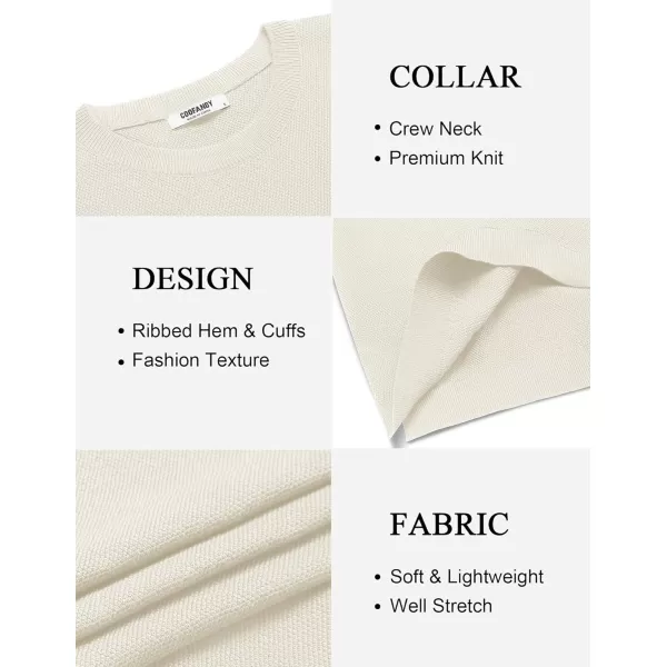 COOFANDY Mens Crew Neck Sweaters Long Sleeve Lightweight Knit Dress Pullover Sweaters