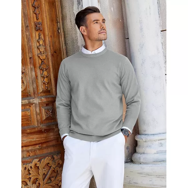 COOFANDY Mens Crew Neck Sweaters Long Sleeve Lightweight Knit Dress Pullover Sweaters