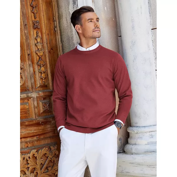 COOFANDY Mens Crew Neck Sweaters Long Sleeve Lightweight Knit Dress Pullover Sweaters