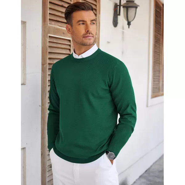 COOFANDY Mens Crew Neck Sweaters Long Sleeve Lightweight Knit Dress Pullover Sweaters