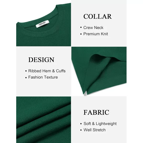 COOFANDY Mens Crew Neck Sweaters Long Sleeve Lightweight Knit Dress Pullover Sweaters