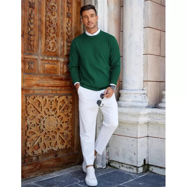 COOFANDY Mens Crew Neck Sweaters Long Sleeve Lightweight Knit Dress Pullover Sweaters