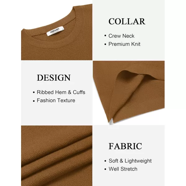 COOFANDY Mens Crew Neck Sweaters Long Sleeve Lightweight Knit Dress Pullover Sweaters