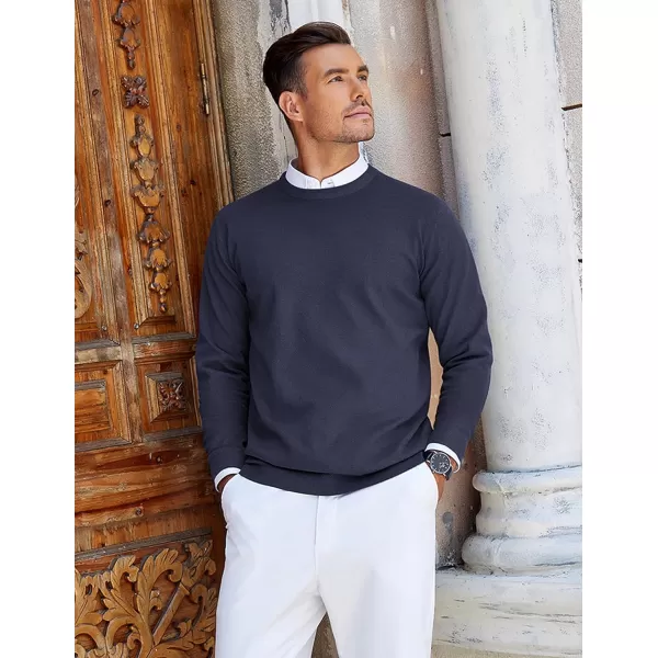 COOFANDY Mens Crew Neck Sweaters Long Sleeve Lightweight Knit Dress Pullover Sweaters