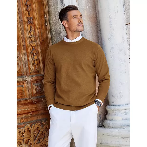 COOFANDY Mens Crew Neck Sweaters Long Sleeve Lightweight Knit Dress Pullover Sweaters