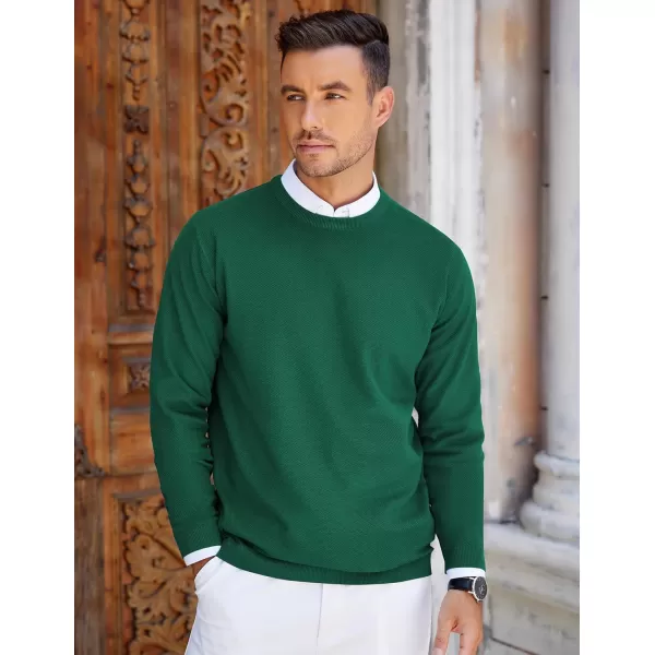 COOFANDY Mens Crew Neck Sweaters Long Sleeve Lightweight Knit Dress Pullover Sweaters