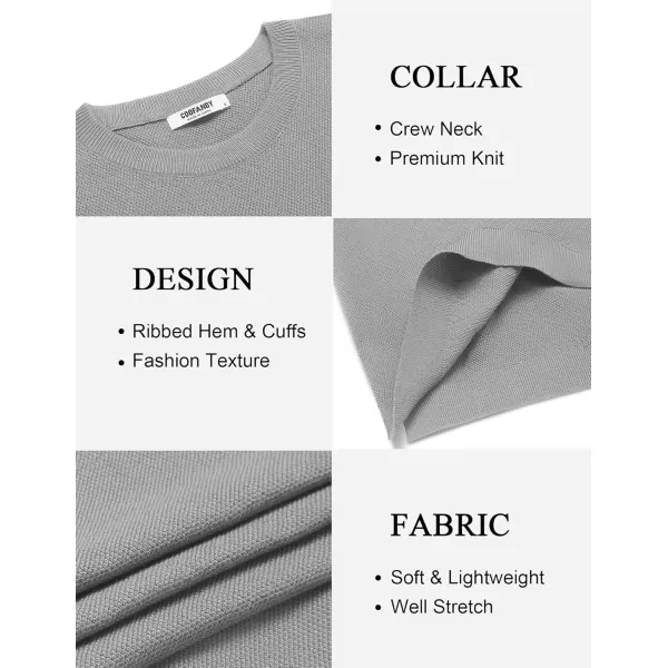 COOFANDY Mens Crew Neck Sweaters Long Sleeve Lightweight Knit Dress Pullover Sweaters