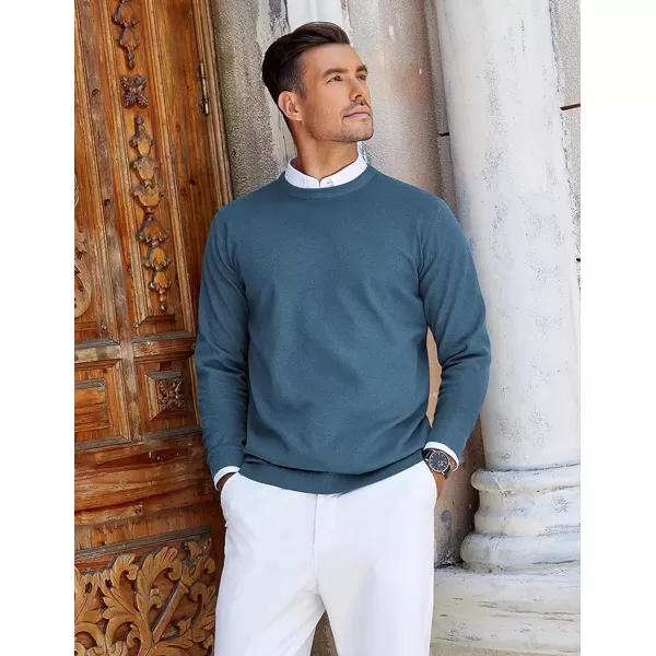 COOFANDY Mens Crew Neck Sweaters Long Sleeve Lightweight Knit Dress Pullover Sweaters