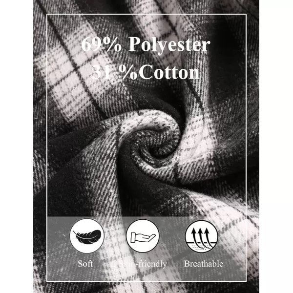 COOFANDY Men's Plaid Casual Pants Soft Cotton Pajama Pants Drawstring Checkered Lounge Sweatpant with Pockets)