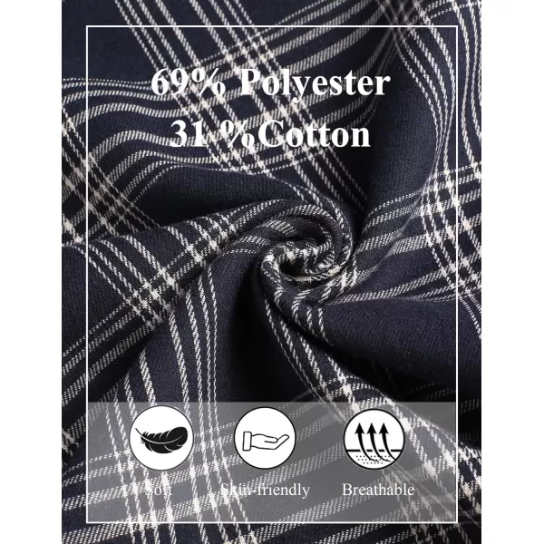 COOFANDY Men's Plaid Casual Pants Soft Cotton Pajama Pants Drawstring Checkered Lounge Sweatpant with Pockets