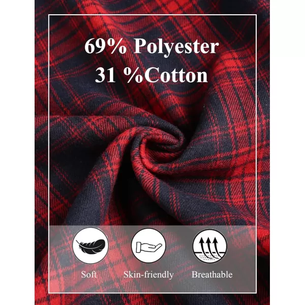 COOFANDY Men's Plaid Casual Pants Soft Cotton Pajama Pants Drawstring Checkered Lounge Sweatpant with Pockets