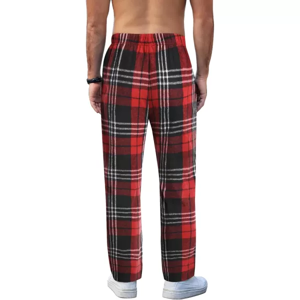 COOFANDY Men's Plaid Casual Pants Soft Cotton Pajama Pants Drawstring Checkered Lounge Sweatpant with Pockets)