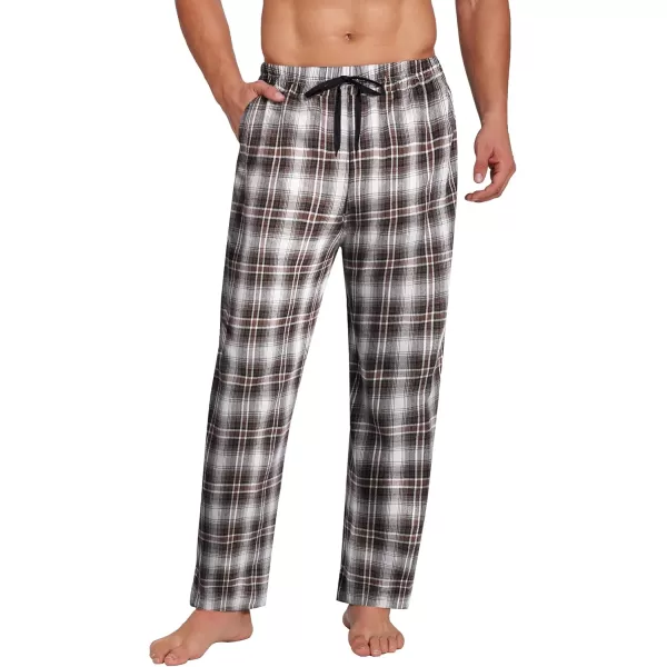 COOFANDY Men's Plaid Casual Pants Soft Cotton Pajama Pants Drawstring Checkered Lounge Sweatpant with Pockets