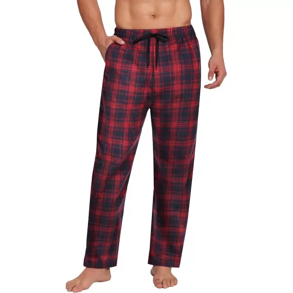 COOFANDY Men's Plaid Casual Pants Soft Cotton Pajama Pants Drawstring Checkered Lounge Sweatpant with Pockets