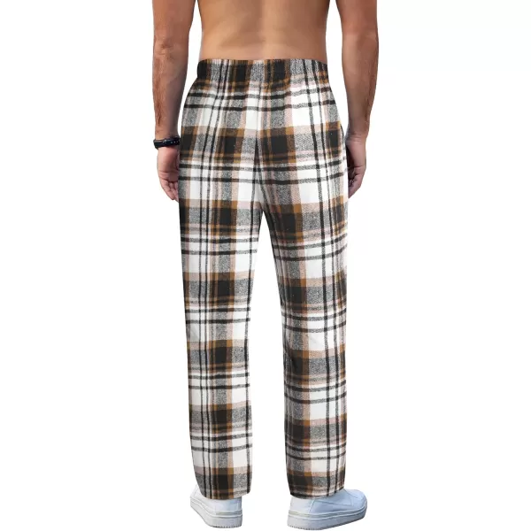 COOFANDY Men's Plaid Casual Pants Soft Cotton Pajama Pants Drawstring Checkered Lounge Sweatpant with Pockets)