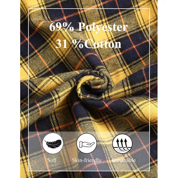 COOFANDY Men's Plaid Casual Pants Soft Cotton Pajama Pants Drawstring Checkered Lounge Sweatpant with Pockets