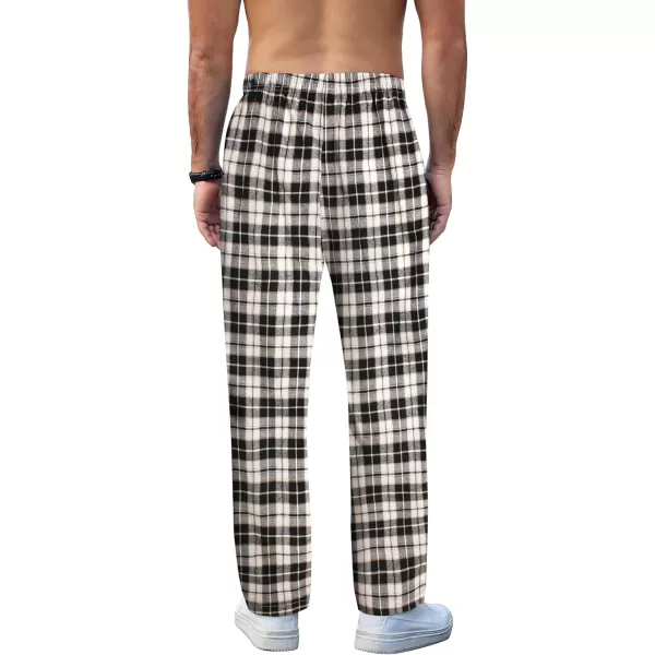 COOFANDY Men's Plaid Casual Pants Soft Cotton Pajama Pants Drawstring Checkered Lounge Sweatpant with Pockets