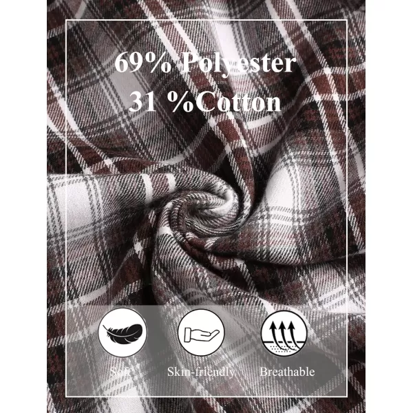 COOFANDY Men's Plaid Casual Pants Soft Cotton Pajama Pants Drawstring Checkered Lounge Sweatpant with Pockets