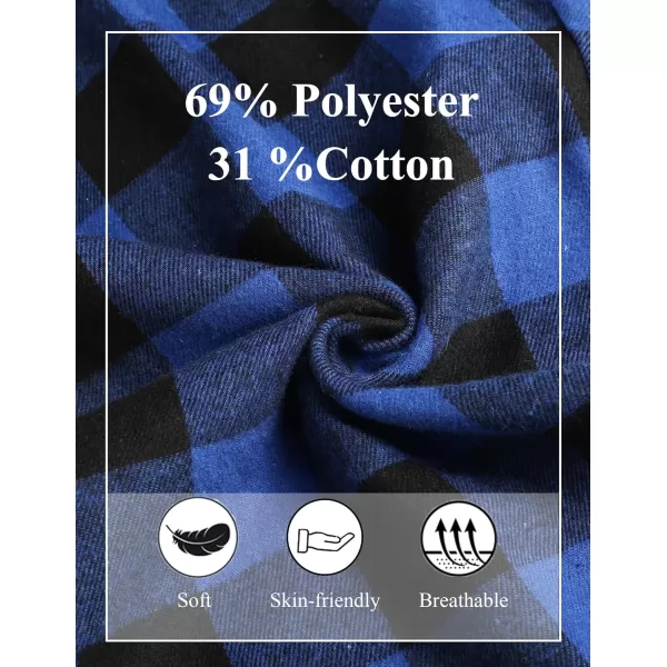 COOFANDY Men's Plaid Casual Pants Soft Cotton Pajama Pants Drawstring Checkered Lounge Sweatpant with Pockets
