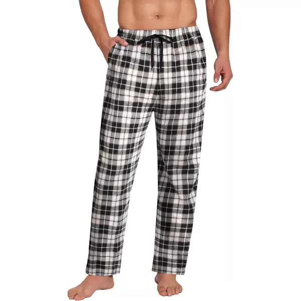COOFANDY Men's Plaid Casual Pants Soft Cotton Pajama Pants Drawstring Checkered Lounge Sweatpant with Pockets