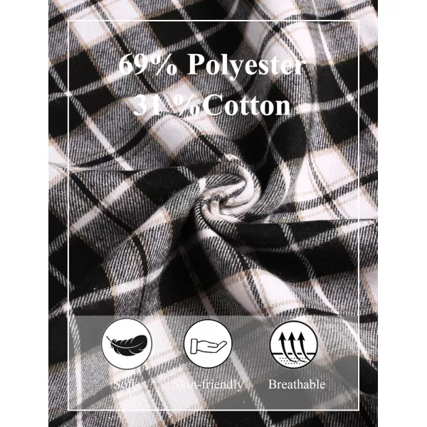 COOFANDY Men's Plaid Casual Pants Soft Cotton Pajama Pants Drawstring Checkered Lounge Sweatpant with Pockets