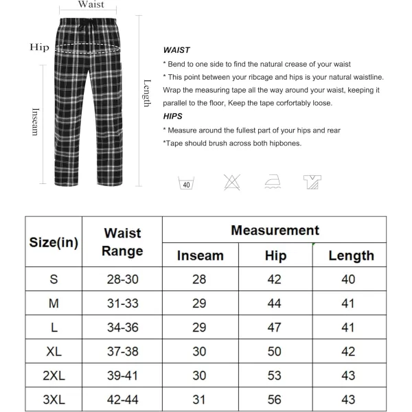 COOFANDY Men's Plaid Casual Pants Soft Cotton Pajama Pants Drawstring Checkered Lounge Sweatpant with Pockets