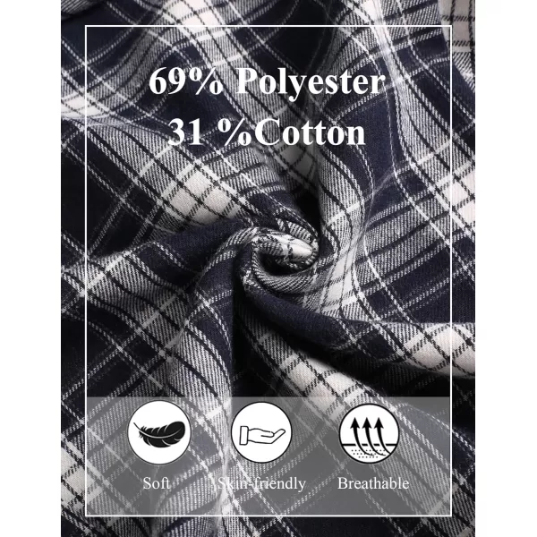 COOFANDY Men's Plaid Casual Pants Soft Cotton Pajama Pants Drawstring Checkered Lounge Sweatpant with Pockets