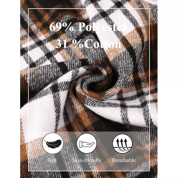 COOFANDY Men's Plaid Casual Pants Soft Cotton Pajama Pants Drawstring Checkered Lounge Sweatpant with Pockets)