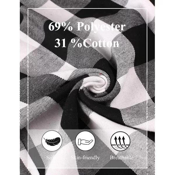 COOFANDY Men's Plaid Casual Pants Soft Cotton Pajama Pants Drawstring Checkered Lounge Sweatpant with Pockets