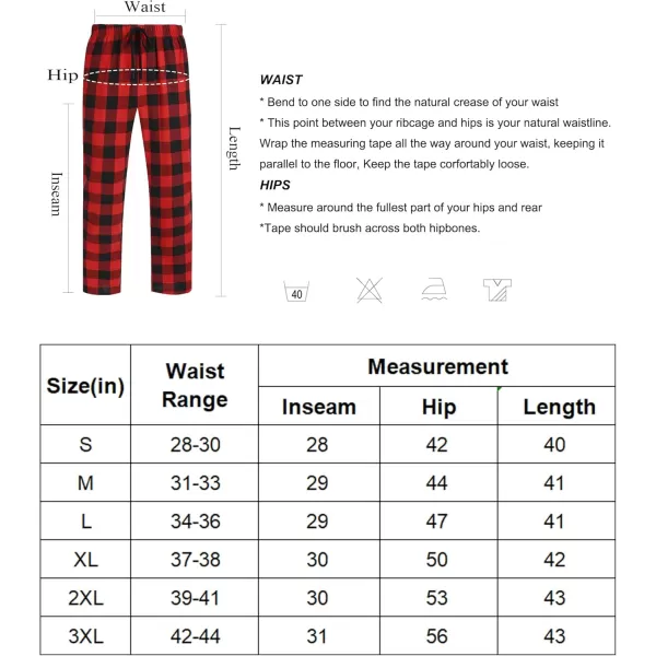 COOFANDY Men's Plaid Casual Pants Soft Cotton Pajama Pants Drawstring Checkered Lounge Sweatpant with Pockets
