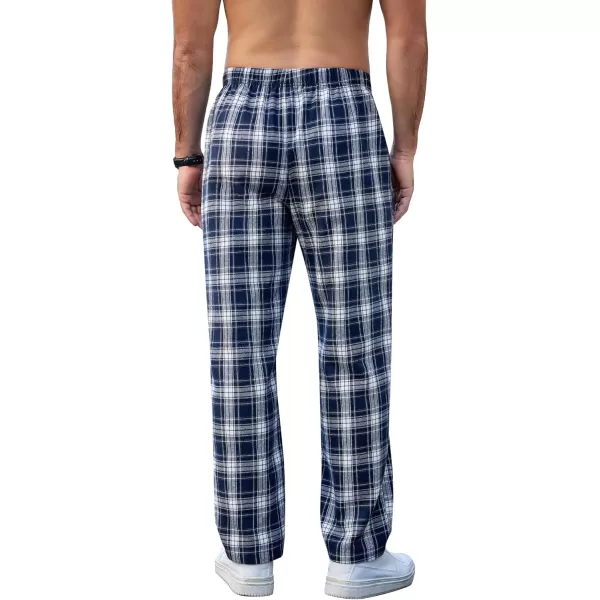COOFANDY Men's Plaid Casual Pants Soft Cotton Pajama Pants Drawstring Checkered Lounge Sweatpant with Pockets
