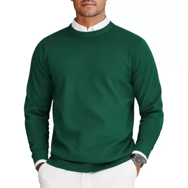 COOFANDY Mens Crew Neck Sweaters Long Sleeve Lightweight Knit Dress Pullover Sweaters
