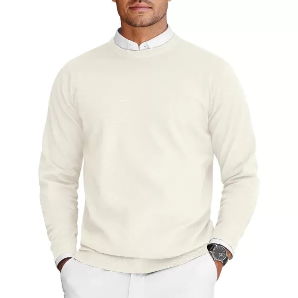 COOFANDY Mens Crew Neck Sweaters Long Sleeve Lightweight Knit Dress Pullover Sweaters