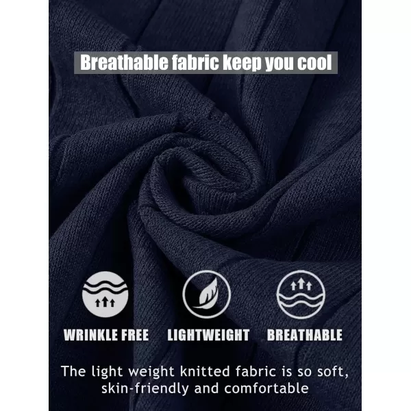 COOFANDY Men's Casual Knit Polo Shirts Long Sleeve Button Down Sweater Polo Ribbed Cardigan Sweater with Pocket