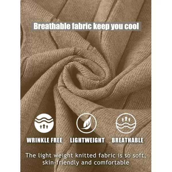 COOFANDY Men's Casual Knit Polo Shirts Long Sleeve Button Down Sweater Polo Ribbed Cardigan Sweater with Pocket