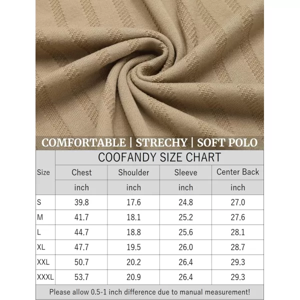 COOFANDY Men's Knit Polo Shirt Casual Long Sleeve Polo Sweater Dress Collar Polo Classic Golf Shirts